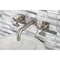 Kingston Brass KS6128ZX Two-Handle Wall Mount Bathroom Faucet, Brushed Nickel KS6128ZX - alternate 4